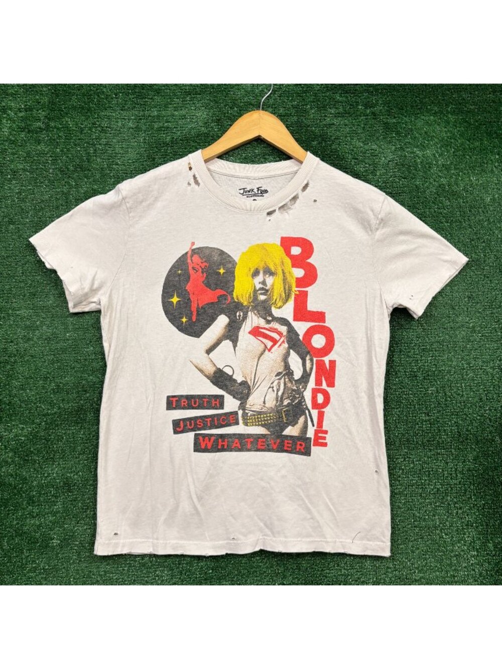 DC Supergirl x Blondie Truth Justice Whatever Rock Band T-Shirt Size Small